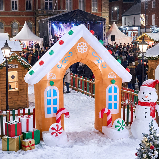 8.7FT Blow-up Christmas Archway Inflatable Decoration with Built-in LED Lights