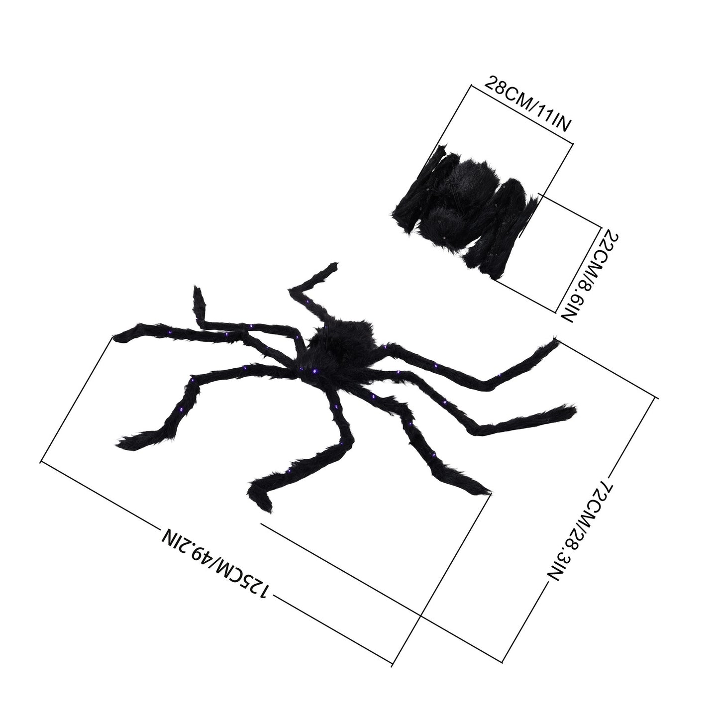 Giant Halloween Spider Decoration with 7m Web