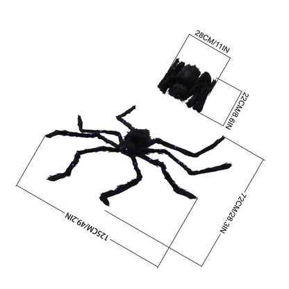 Giant Halloween Spider Decoration with 7m Web