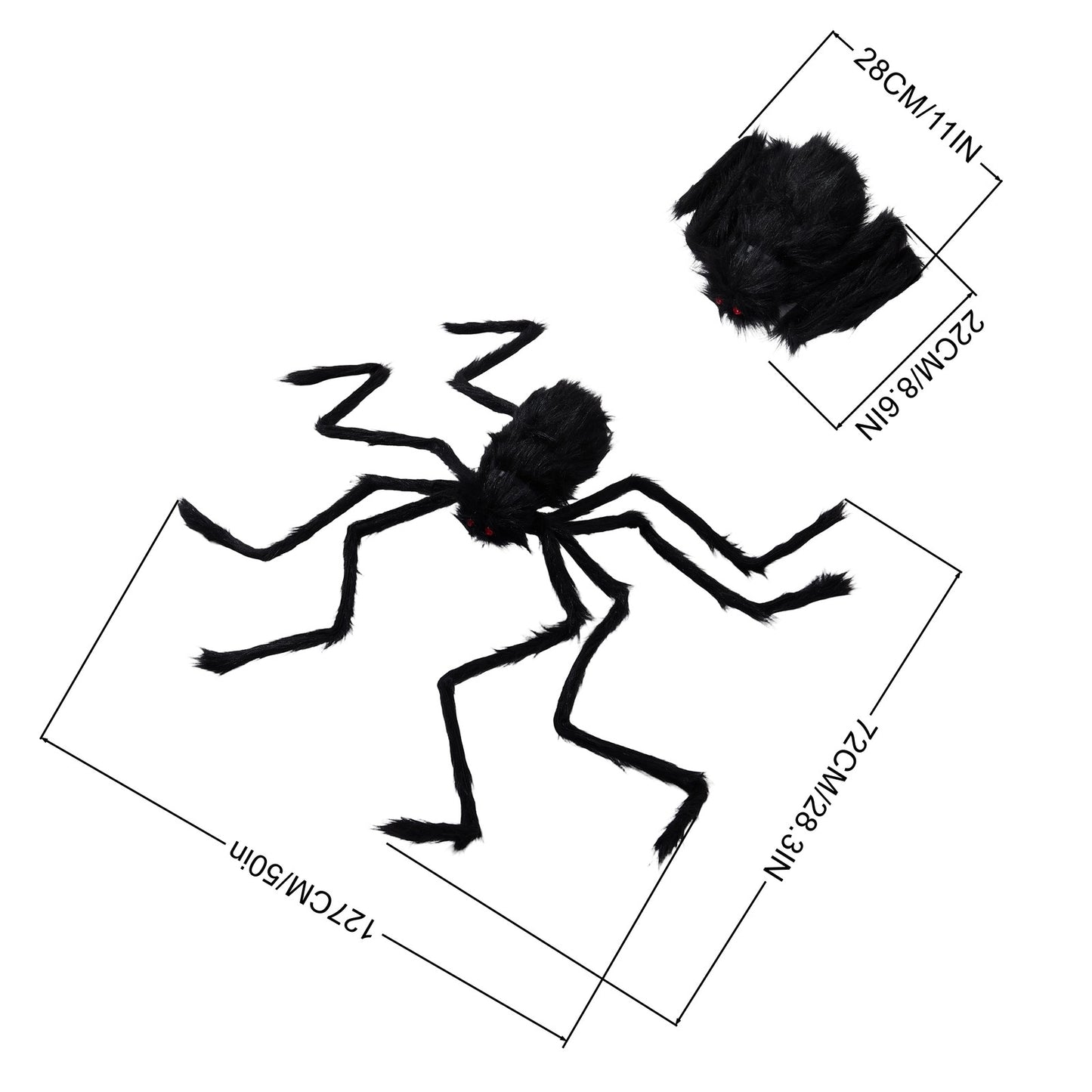 Giant Halloween Spider Decoration with 7m Web