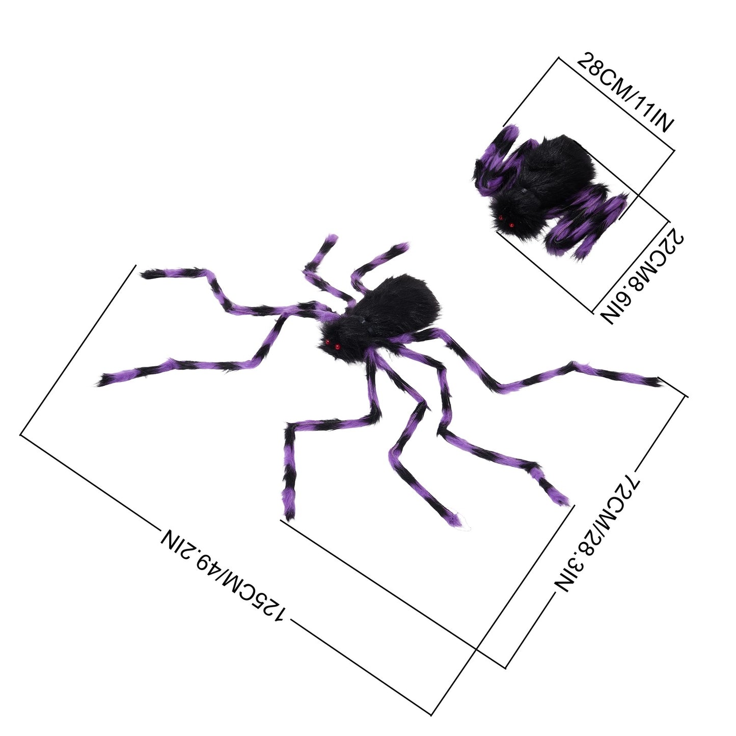Giant Halloween Spider Decoration with 7m Web
