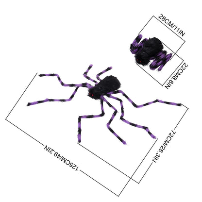 Giant Halloween Spider Decoration with 7m Web