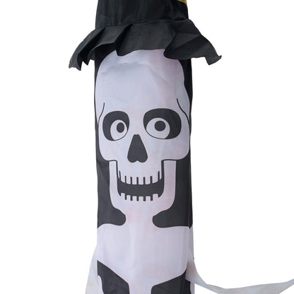 2 PCS Halloween Skeleton Windsocks with Led Lights