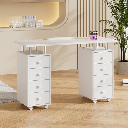 Mobile 8-Drawer Manicure Nail Table Salon Beauty Table
