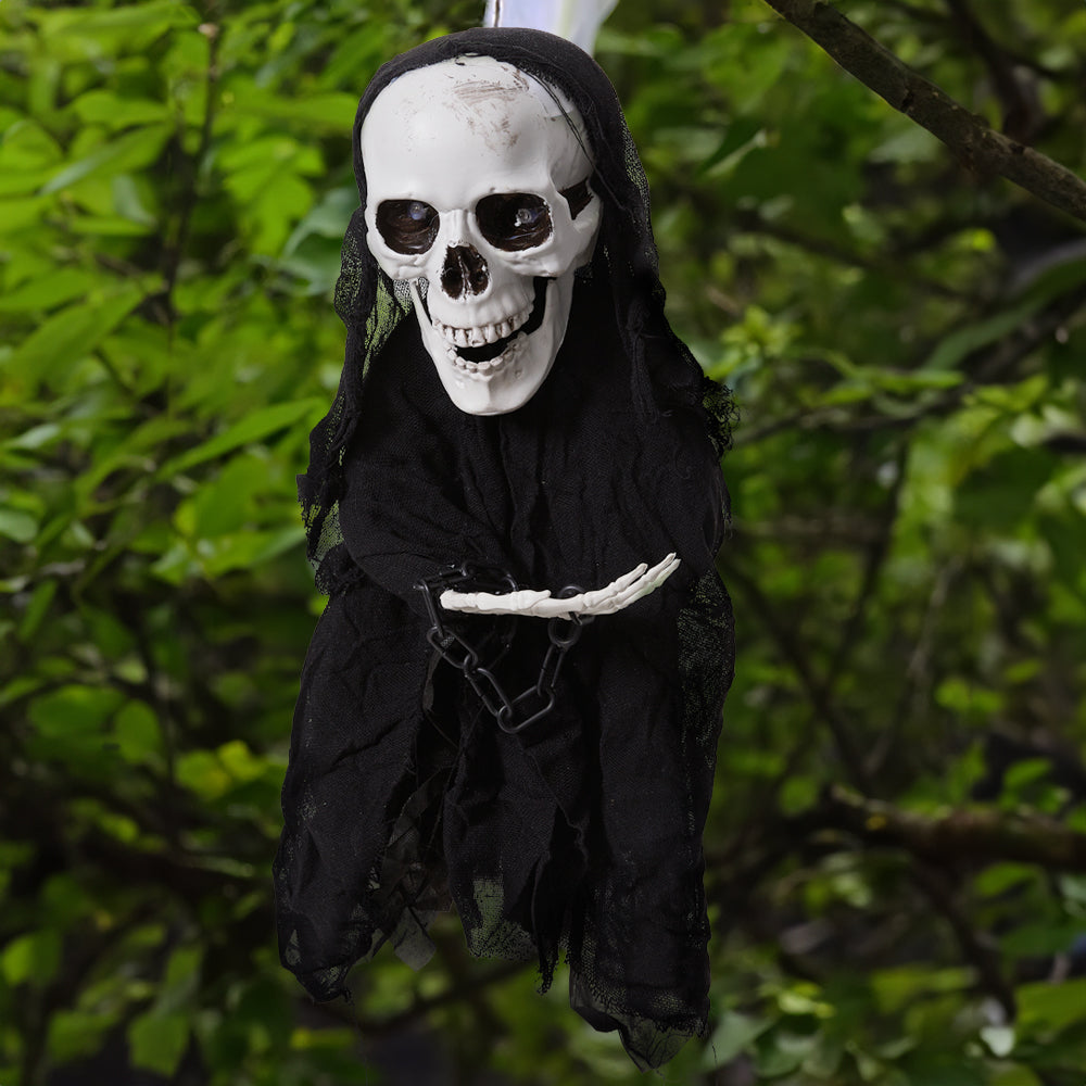 Halloween Sound Control Glowing Hanging Skeleton Ghost