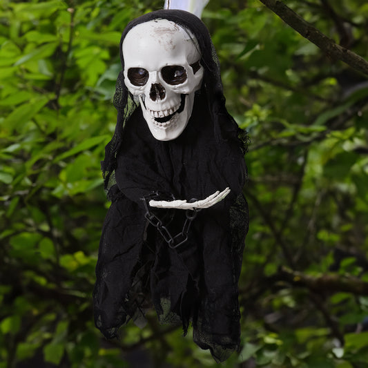 Halloween Sound Control Glowing Hanging Skeleton Ghost