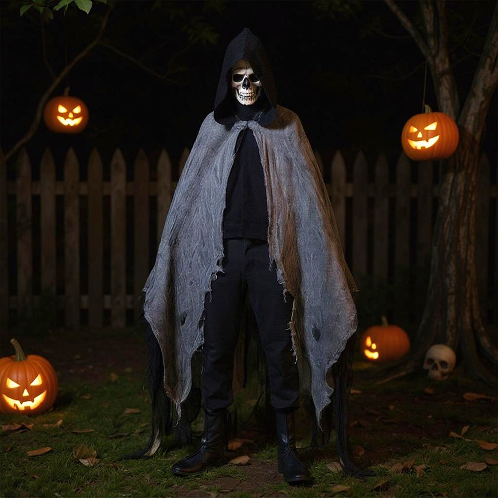 Halloween Costume Cosplay Skeleton Cloak