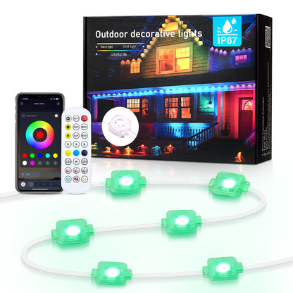 98ft Waterproof Permanent Outdoor Eaves Lights with APP/Remote Control