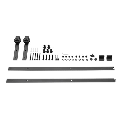 Rustic J Shaped Barn Door Hardware Kit