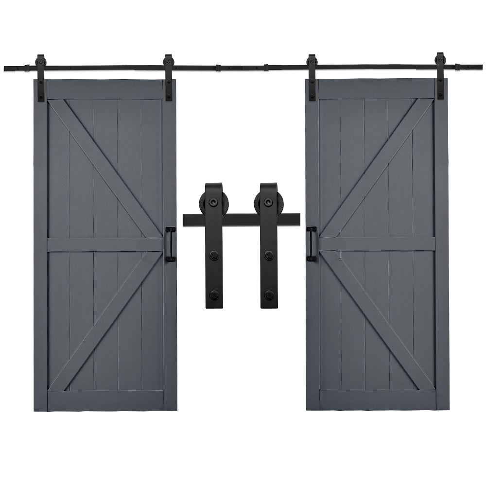 Rustic J Shaped Barn Door Hardware Kit