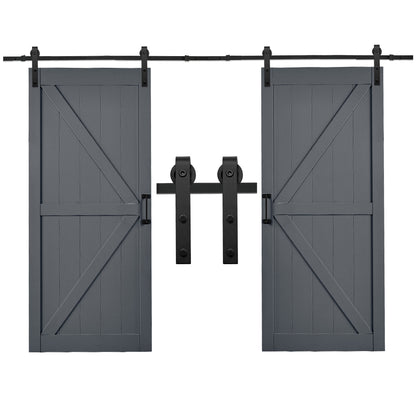 Rustic J Shaped Barn Door Hardware Kit
