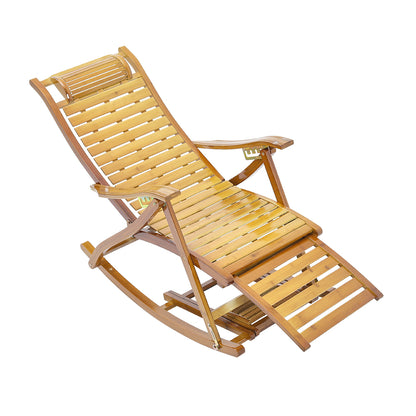 Bamboo Rocking Chair Foldable Recliner