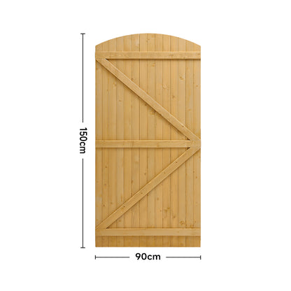 Semi Braced Arch Top Wooden Garden Gate