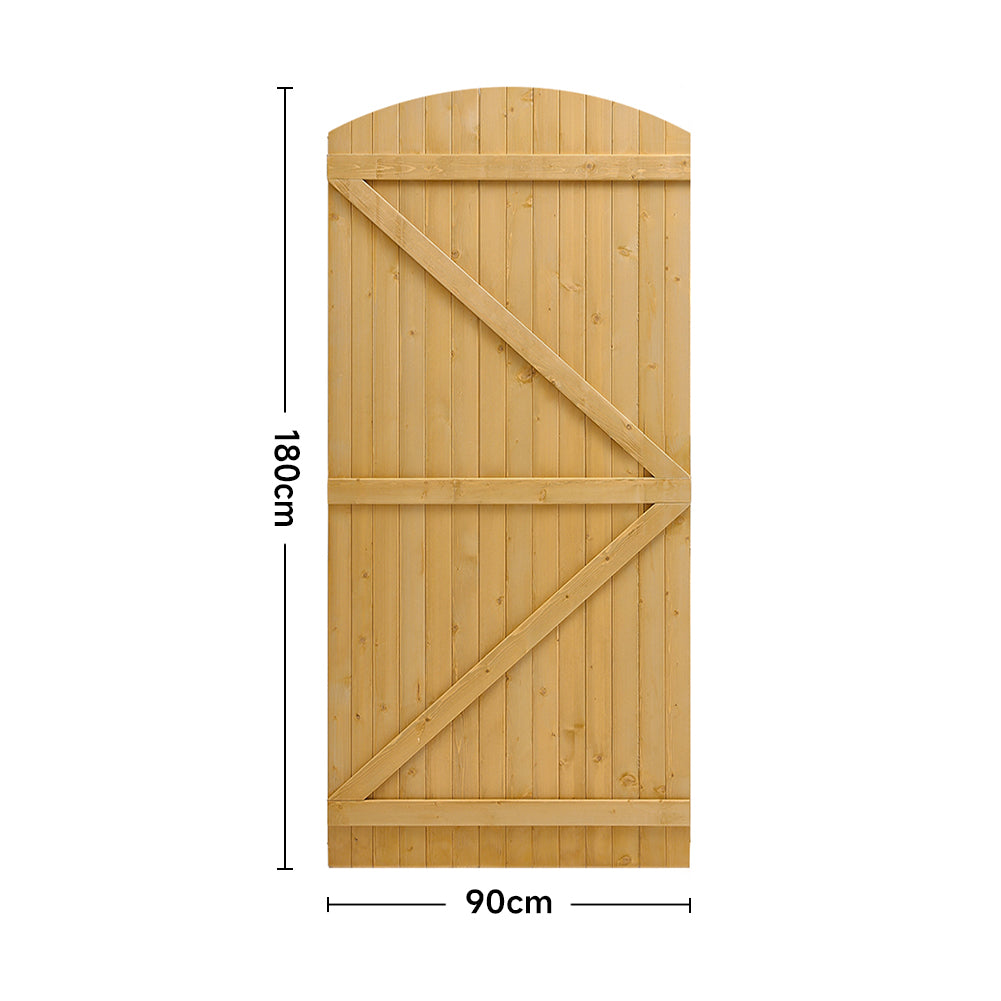 Semi Braced Arch Top Wooden Garden Gate