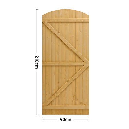 Semi Braced Arch Top Wooden Garden Gate