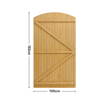 Semi Braced Arch Top Wooden Garden Gate