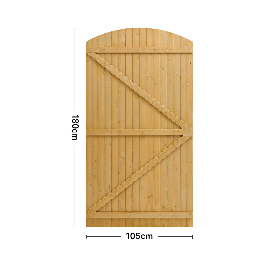 Semi Braced Arch Top Wooden Garden Gate