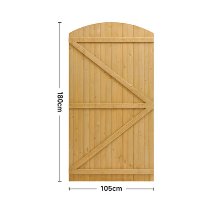 Semi Braced Arch Top Wooden Garden Gate