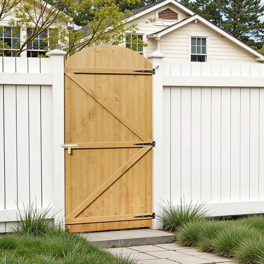 Semi Braced Arch Top Wooden Garden Gate