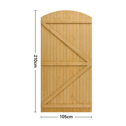 Semi Braced Arch Top Wooden Garden Gate
