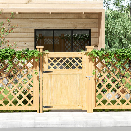 Rhombus Garden Wood Fence Gate