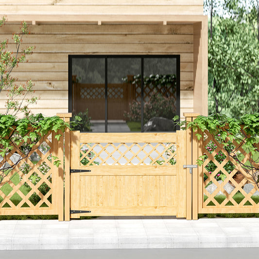 120CM Wide Wooden Garden Gate with Latch