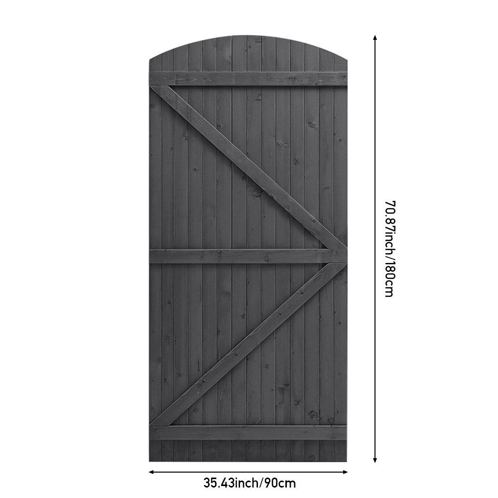 Semi Braced Arch Top Strong Wooden Garden Gate