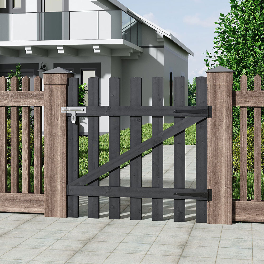 Garden Wood Fence Gate with Latch
