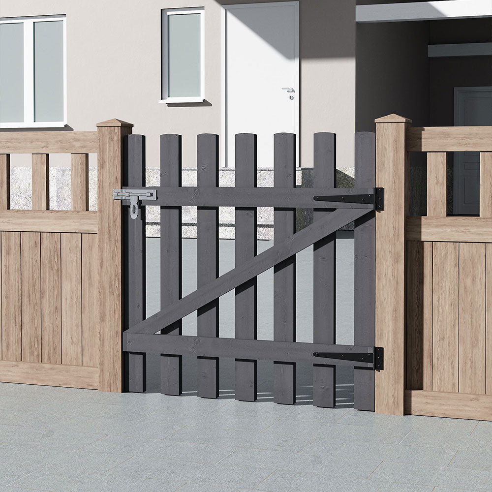 Garden Wood Fence Gate with Latch