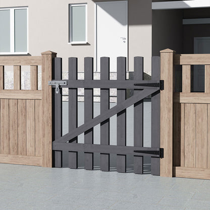 Garden Wood Fence Gate with Latch