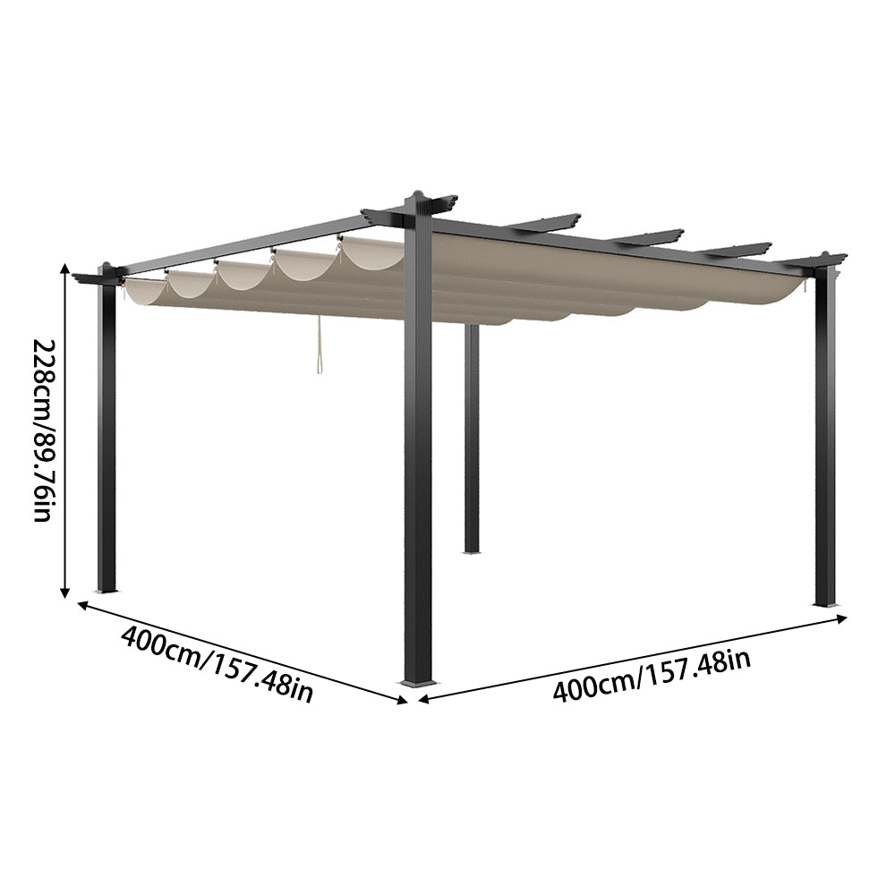 Aluminium Pergola with Retractable Roof