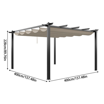 Aluminium Pergola with Retractable Roof
