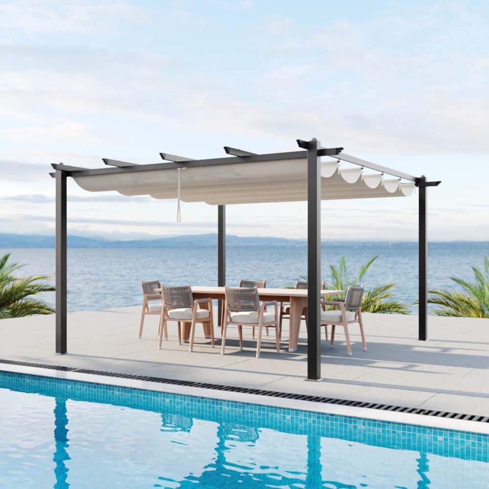 Aluminium Pergola with Retractable Roof