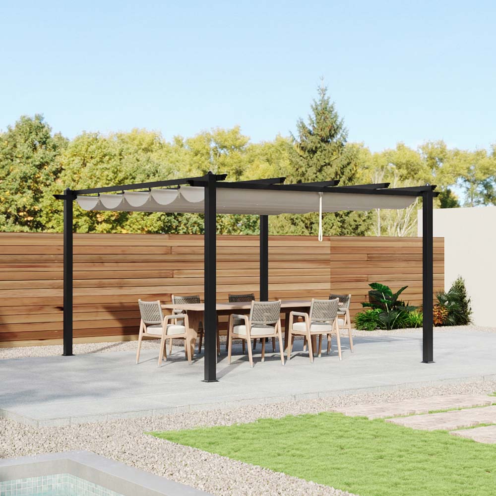 Aluminium Pergola with Retractable Roof