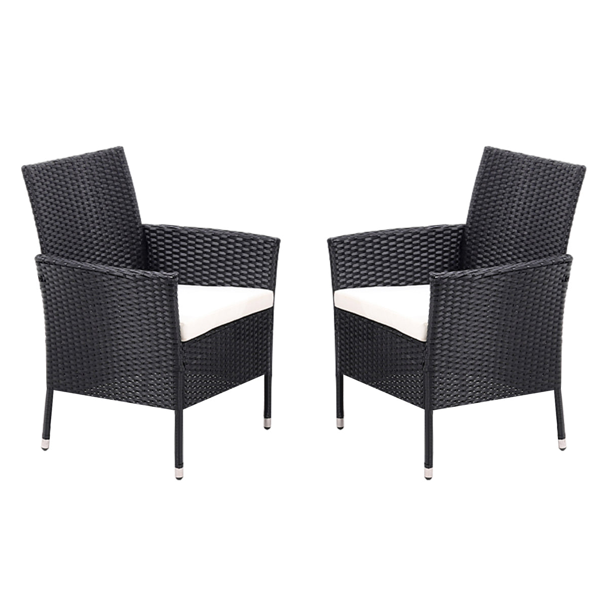 Set of 4 Rattan Chairs Garden Furniture