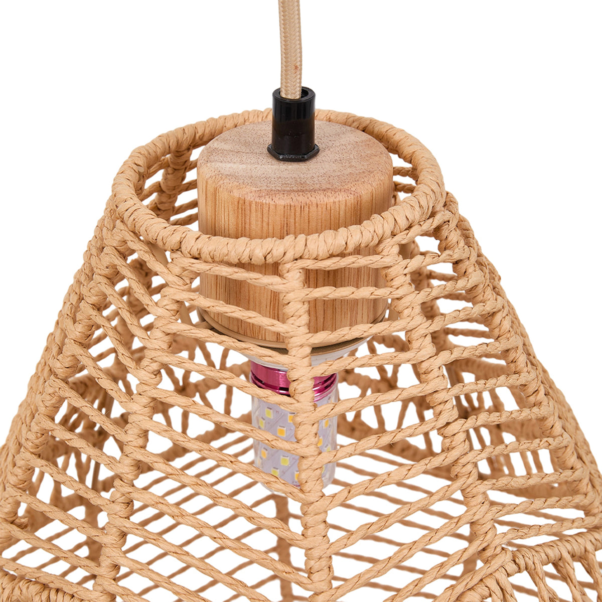 E27 Rattan-woven Ceiling Pendant Light
