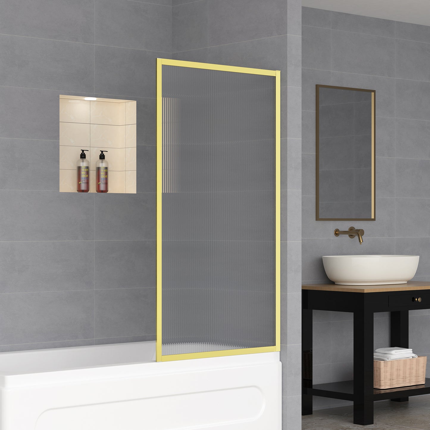 Fixed Framed Over Bath Shower Screen