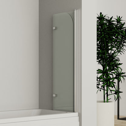 180 Degree Rotation 2-Section Hinged Over Bath Shower Screen