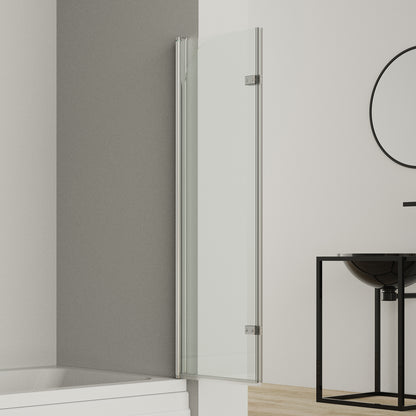 180 Degree Rotation 2-Section Hinged Over Bath Shower Screen