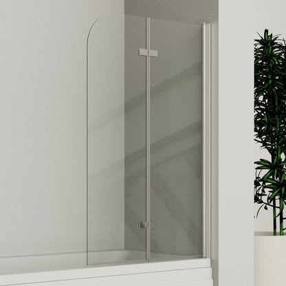 180 Degree Rotation 2-Section Hinged Over Bath Shower Screen