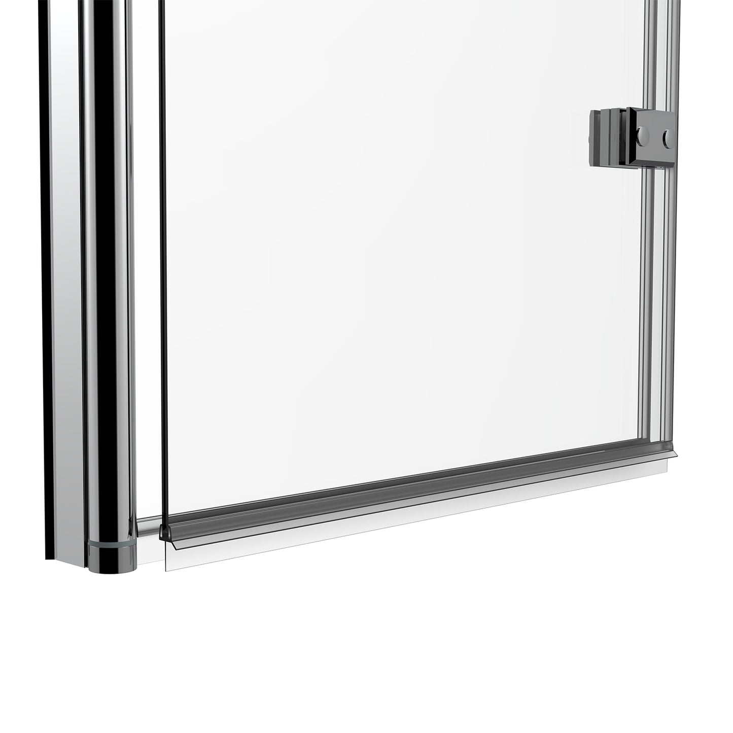 180 Degree Rotation 2-Section Hinged Over Bath Shower Screen