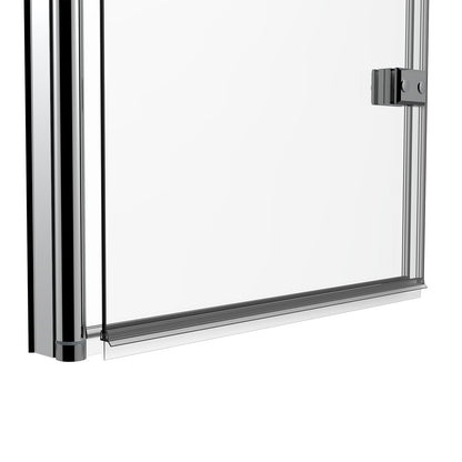 180 Degree Rotation 2-Section Hinged Over Bath Shower Screen