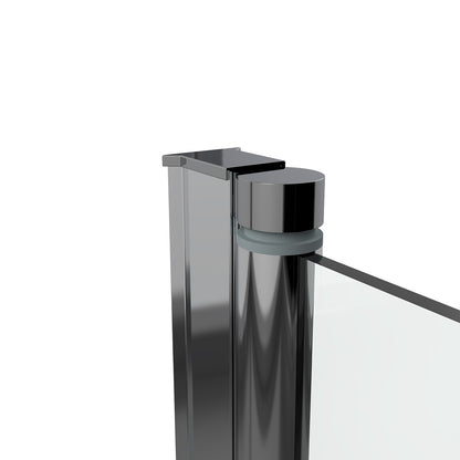 180 Degree Rotation 2-Section Hinged Over Bath Shower Screen