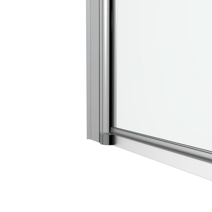 180 Degree Rotation 2-Section Hinged Over Bath Shower Screen