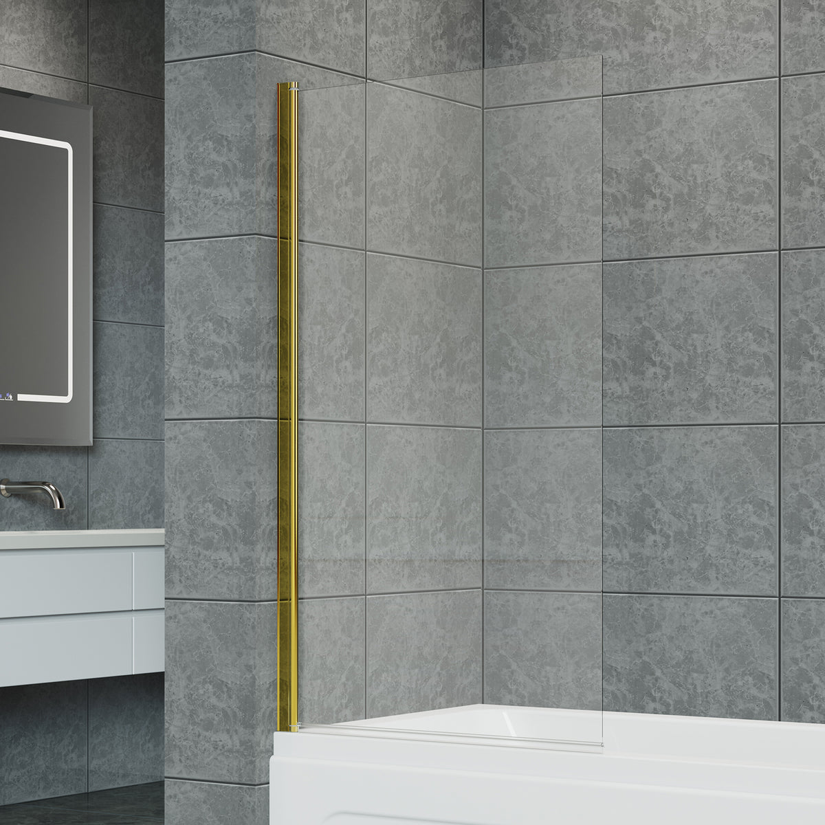 180 Degree Rotation Over Bath Shower Screen