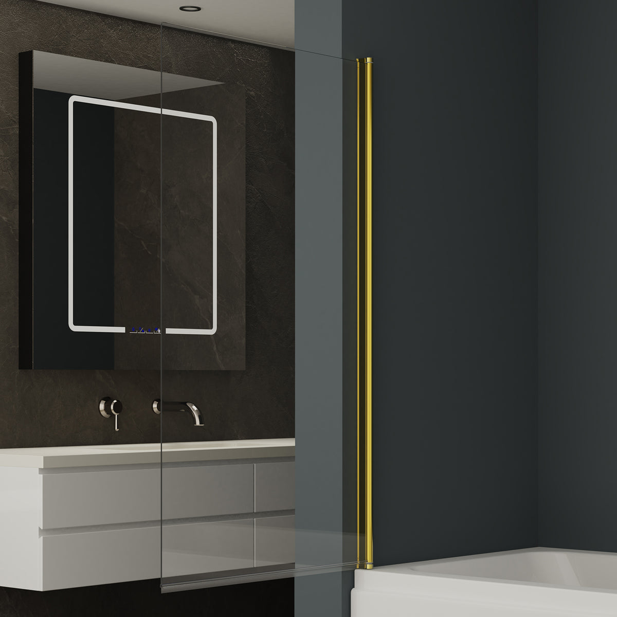 180 Degree Rotation Over Bath Shower Screen