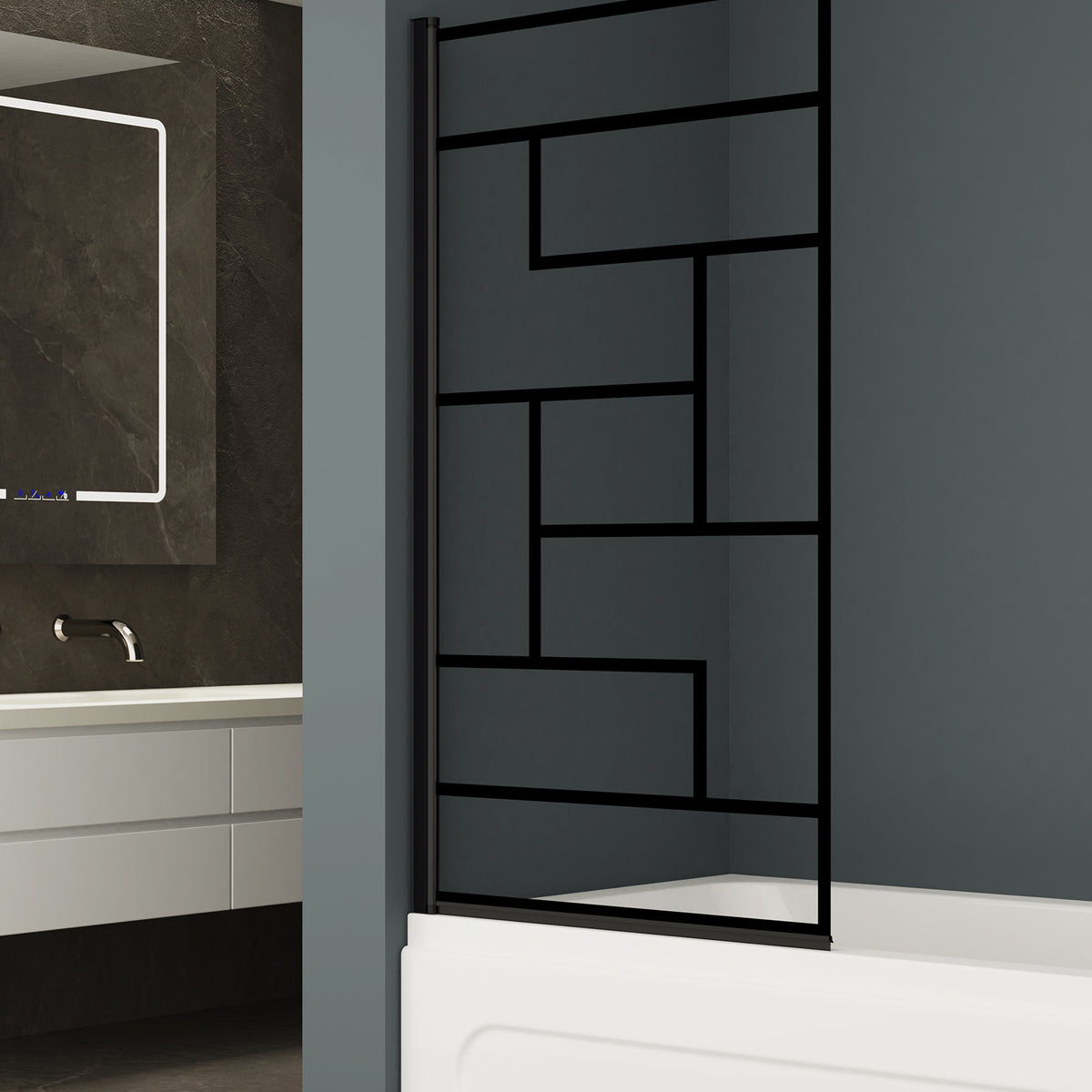 180 Degree Rotation Over Bath Shower Screen