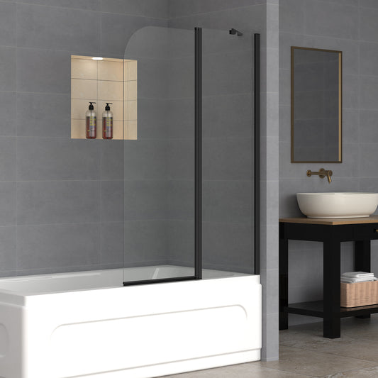 2-Section 180°Pivot Over Bath Shower Screen