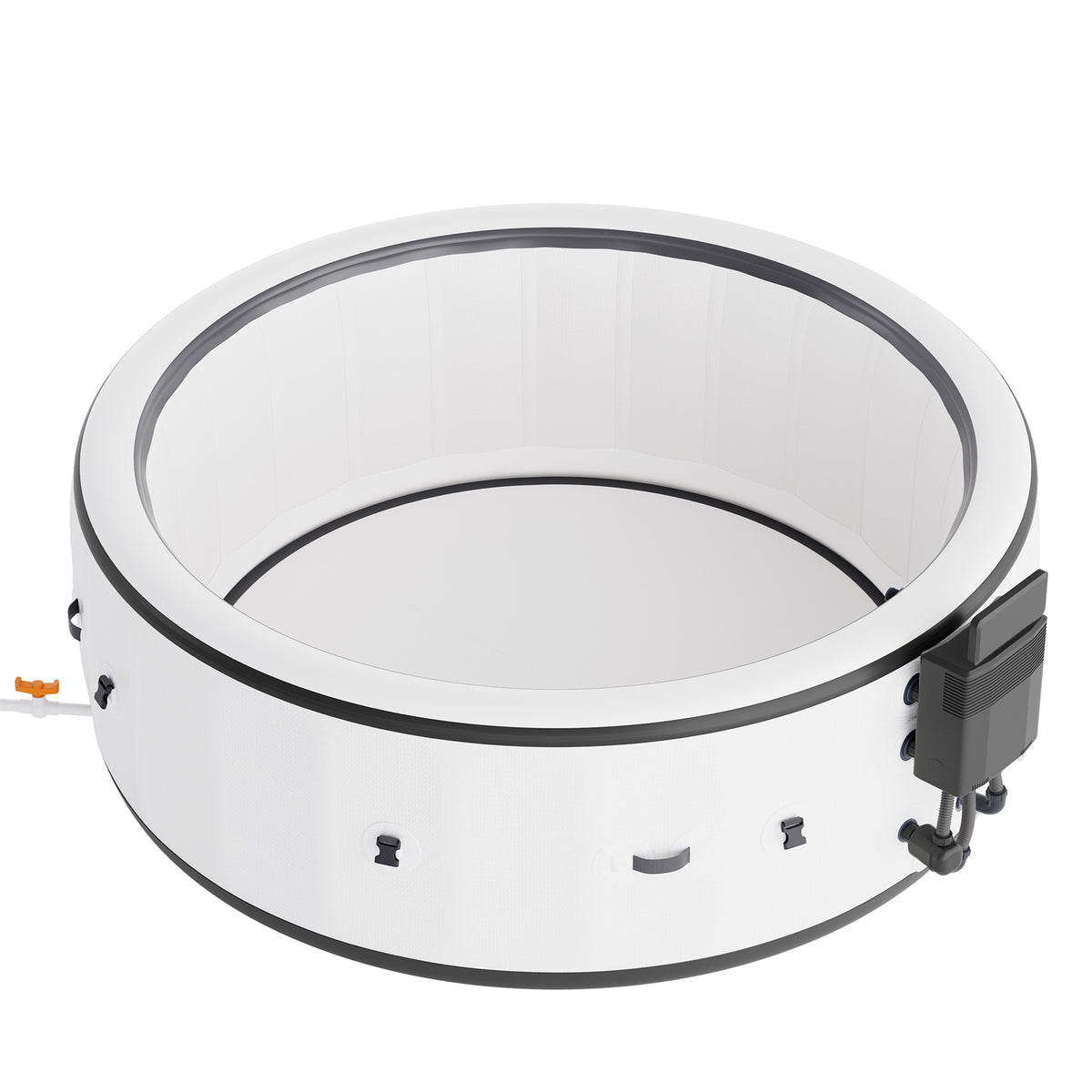 206cm x 71cm White Inflatable Hot Tub with Bubble Massage