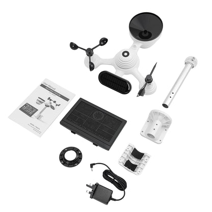 Wifi Colour Digital Weather Station with 7-in-1 Solar-Powered Outdoor Sensor